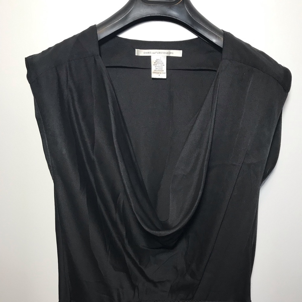 Diane Von Furstenberg Black Ballancia Silk Romper - Picture 6 of 11